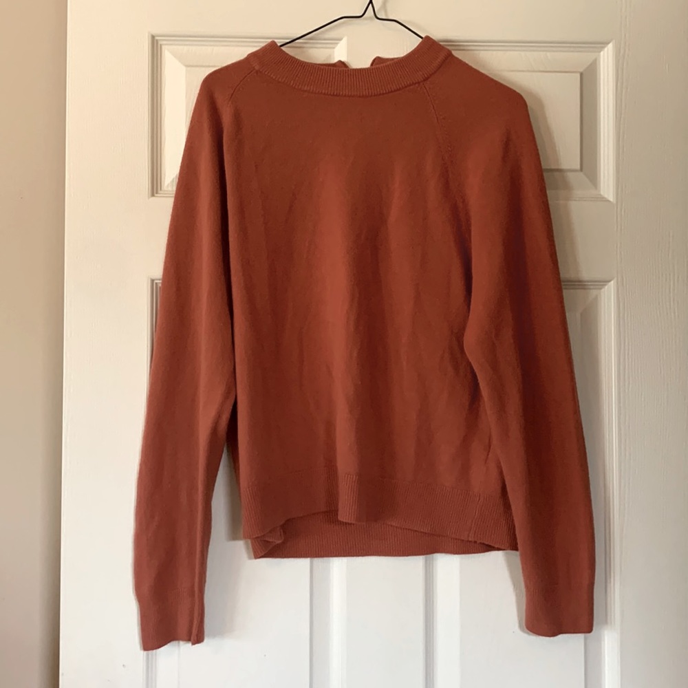 Orange sweater blouse